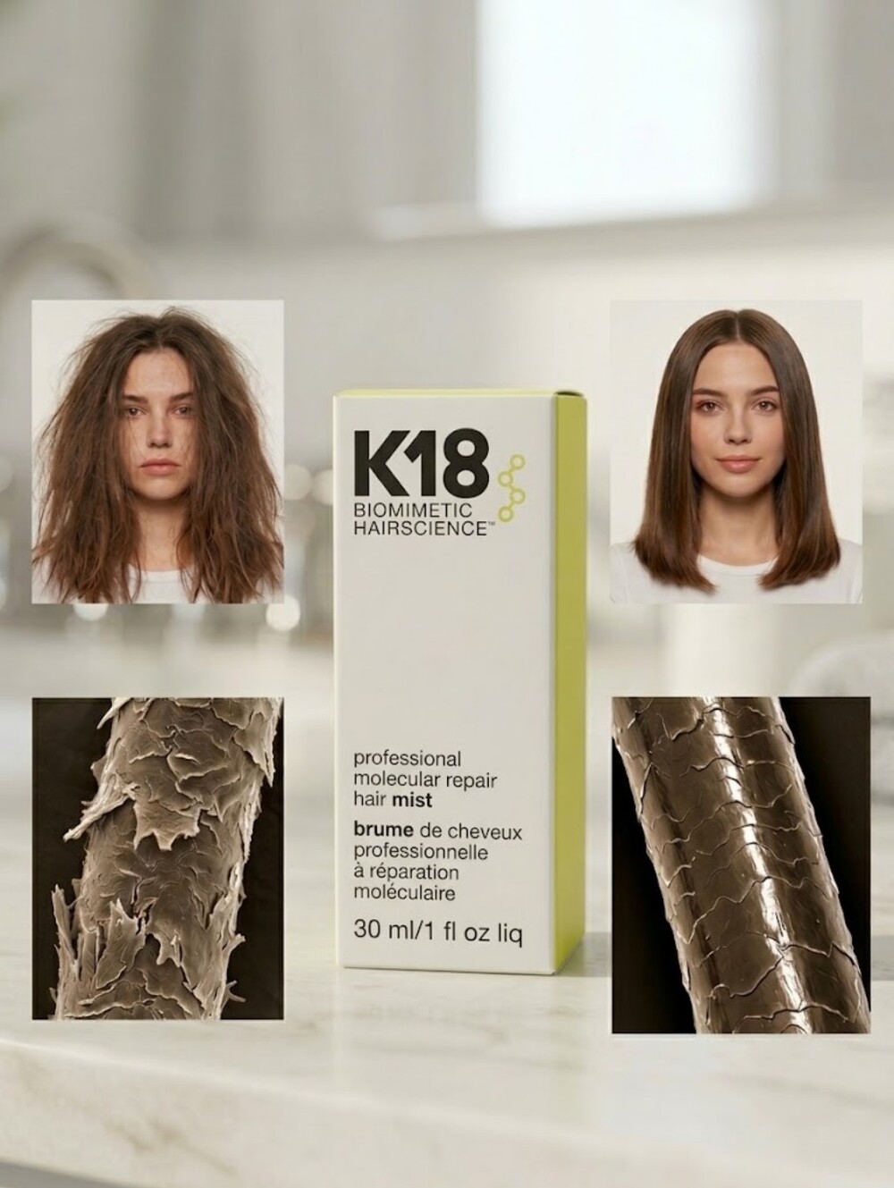 K18 Professional Molecular Repair Hair Mist 30ml / 1 fl oz - Brand New in Box
